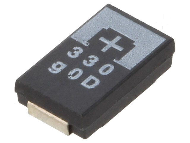 Condensator: tantaal-polymeer; 330uF; 4VDC; TPE; SMD; ±20%; 2000h Condensator: tantaal-polymeer; 330uF; 4VDC; TPE; SMD; ±20%; 2000h